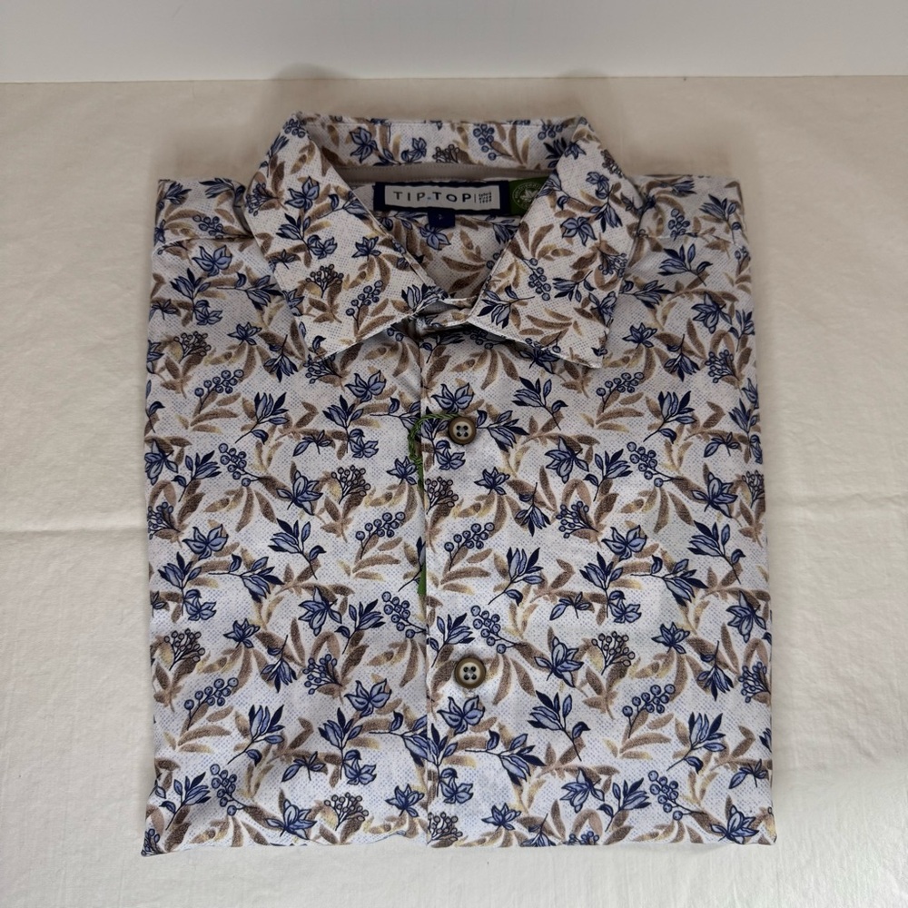 Men's Long Sleeve Floral Print Casual Shirt